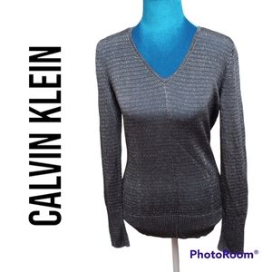 Calvin Klein sparkle long sleeve shirt size small